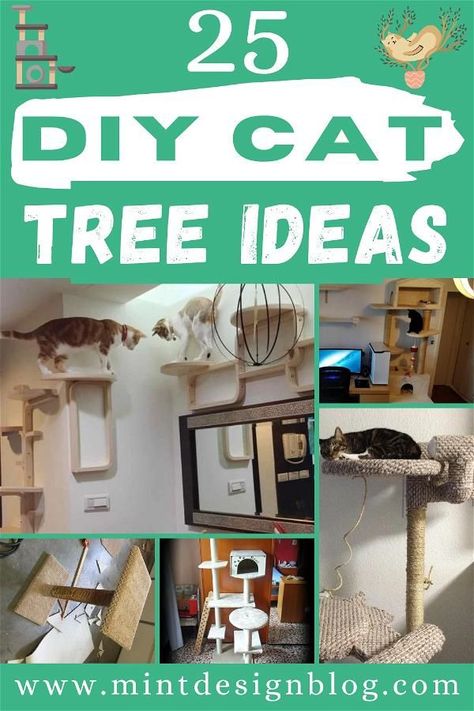 Cat Tree From Cardboard Boxes, Make Your Own Cat Tree, Tree House For Cats Outdoor, How To Build A Cat Tree Diy, Unique Cat Tree Diy, Custom Cat Trees Diy, Cottagecore Cat Tree, Cat Tree Refurbish, Diy Cat Tree Homemade Easy