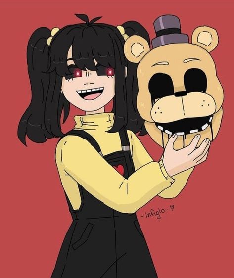 This is cassidy as Golden freddy her best friend will be me the marionette she still wants revenge on afton for killing us. Fnaf Golden Freddy, Golden Freddy, Fnaf Oc, Fnaf Freddy, Afton Family, Animatronic Fnaf, Fnaf Wallpapers, Fnaf 1, Fnaf Movie