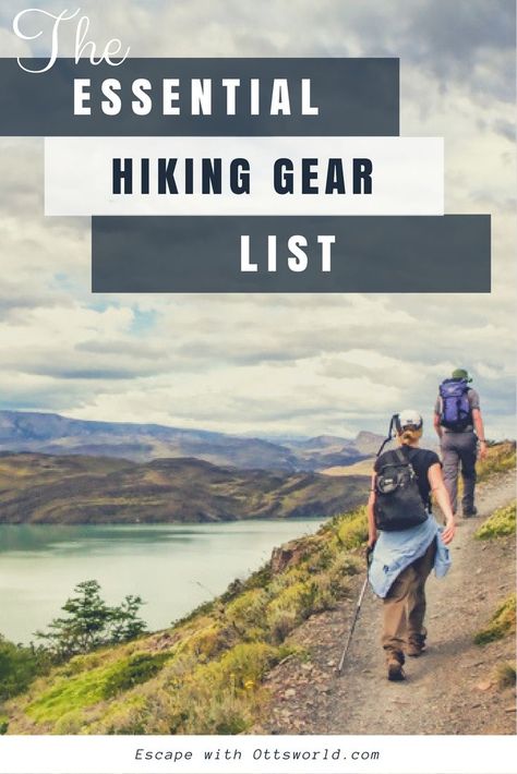 Don't start a hike without... Be prepared for any type of hike with my essential hiking gear list, based on years of logging miles on the trails.  via @Ottsworld #BestMountainTrek Hiking Gear List, Hiking Packing List, Beginner Hiking, Types Of Hiking, Kayak Camping, Gear List, Hiking Essentials, Bushcraft Camping, Backpacking Gear