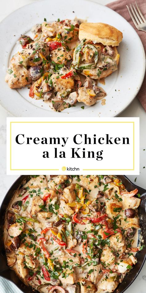 Chicken Alla King, Chicken Ala King, Chicken A La King Recipes, Ala King, Chicken A La King, Easy Chicken Recipe, Dinner Recipes Chicken, Recipes Chicken, Quick Cooking