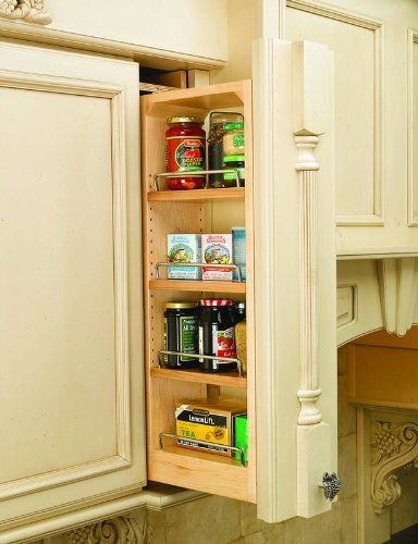 Kitchen Cabinets Ideas | RevAShelf 432WF396C 39 Inch Tall 6 Inch Wide Wall Filler Pull Out Organizer Natural Wood ** Learn more by visiting the image link. Note:It is Affiliate Link to Amazon. Kitchen Wall Cabinets, Wooden Organizer, Rev A Shelf, Shelf Liners, New Kitchen Cabinets, Upper Cabinets, Cabinets Organization, Cabinet Organization, Base Cabinets