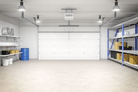 Rinnovo Garage, Rifacimento Garage, Garage Lighting Ideas, Garage Flooring Options, Garage Floor Paint, Building A Garage, Residential Garage, Garage Remodel, Modern Garage