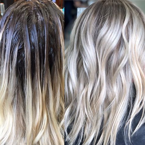 Melting Balayage, Balayage Vs Highlights, Hair Color Salon, Babylights Blonde, Bayalage Blonde, Color Melting Hair, Babylights Balayage, Root Shadow, Root Smudge