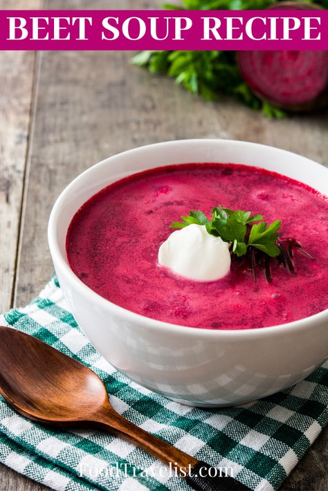 Beats Recipe For Dinner, Red Beet Soup, Beet Borchtch Soup Recipes, Beet Soup Recipes Borscht, Borsh Soup Recipes, Polish Beet Soup, Beets Soup, Roasted Beet Soup, Cold Beet Soup