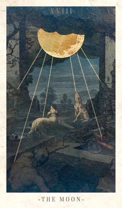 Moon Tarot Card, The Moon Tarot Card, The Moon Tarot, Free Tarot Reading, Free Tarot, Howl At The Moon, Arte Robot, Tarot Cards Art, The Labyrinth