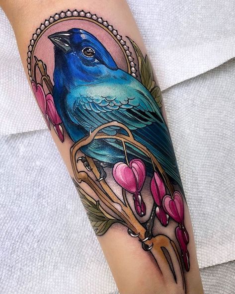 @mermaidsketches • Instagram photos and videos Indigo Bunting, One Shot, Tattoos And Piercings, Bunting, Watercolor Tattoo, Piercings, Birds, Photo And Video, Instagram Photos