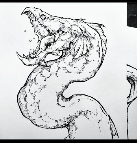 Scylla Tattoo, Eel Sketch, Sea Monster Sketch, Eel Tattoo Design, Eel Drawing, Eel Art, Sorie Kim, Sea Monsters Drawing, Sea Creatures Drawing