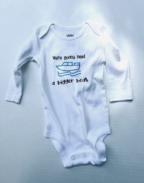 Gender Reveal Surprise, Grandparent Pregnancy Announcement, Bigger Boat, Jokes Quotes, Gender Neutral Baby, Pregnancy Announcement, Gender Reveal, Baby Bodysuit, Onesies