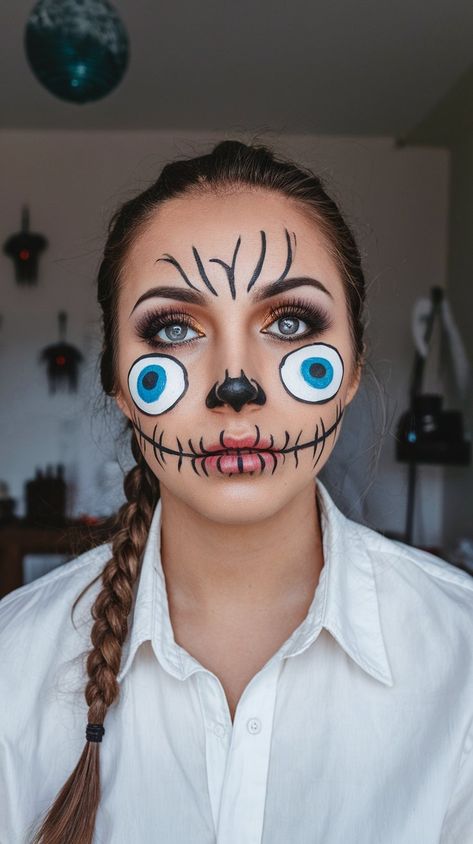 Discover 20+ enchanting Halloween makeup tutorials that guide you step-by-step to create magical looks. Click to explore. Easy Halloween Makeup Ideas, Halloween Makeup Tutorials, Phoenix Makeup, Pale Foundation, Easy Halloween Makeup, Black Face Paint, Metallic Nails Design, Halloween Makeup Ideas, Spooky Skeleton