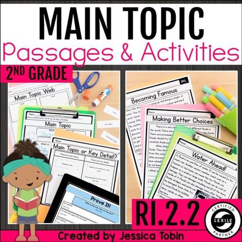 Make teaching the Main Topic and Key Details in second grade easy and engaging! This resource includes a variety of Main Topic worksheets, lesson plans, anchor charts, and fun activities. Aligned to the RI.2.2 Common Core standard, these worksheets help second graders grasp reading comprehension skills while keeping them engaged with Main Topic games and graphic organizers. Perfect for simplifying your reading lessons! Comprehension Skills, Reading Comprehension Skills, Reading Lessons, Common Core Standards, Elementary Teacher, Graphic Organizers, Key Details, Anchor Charts, Common Core