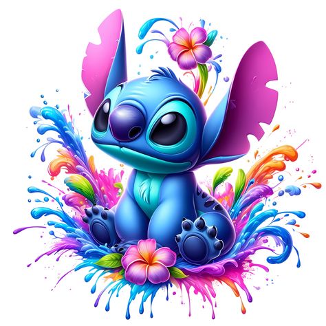 Stitch Sublimation Designs, Lilo En Stitch, Lilo And Stitch Characters, Stitch Png, Stitch Tattoo, Sublimacion Ideas, Lilo And Stitch Drawings, Stitch Character, Idee Cricut