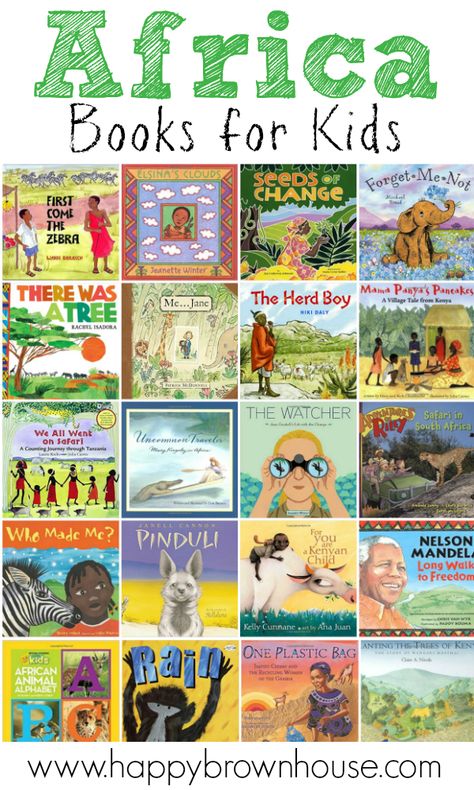 Africa Unit Study, African Books, Homeschool Geography, Brown House, World Geography, Preschool Books, Books For Kids, Classroom Library, Unit Study