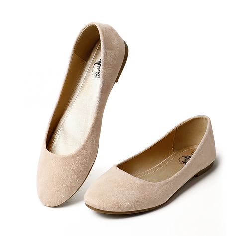 PRICES MAY VARY. Exquisitely Crafted: Women's flats shoes feature a simple slip-on design and a low 0.20-inch heel for comfort. The durable rubber sole offers lightweight support for your feet. All-day Flats for Women: The round-toe flats have ample toe room and are effortlessly wearable. The breathable synthetic lining keeps your feet comfortable and relaxed, perfect for all-day wear. Durable and Eco-Friendly: The upper of the womens black flats dress shoes are made of soft and durable syntheti Business Casual Footwear Women, Modest Shoes, Doll Shoes For Women, Casual Work Shoes Women, Black Flat Dress Shoes, Fall Shoes Flats, Business Casual Shoes Women, Neutral Flats, Casual Shoes Women Flats