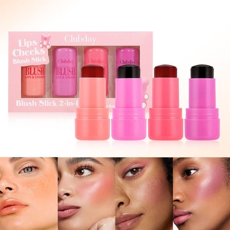 PRICES MAY VARY. Makeup cooling water jelly tint texture delivers a sheer, buildable watercolor finish that’s quick to apply and stays put when it dries. Jelly tint blush is a long-lasting lip and cheek stain with a hydrating jelly texture to give your skin a cool, refreshing feeling. With a hydrating, bouncy jelly texture that glides on for a sheer, buildable burst of color. Makes easy to blend,light-as-air layering,perfectly fits the skin tightly, uniform color rendering create a natural makeu Jelly Blush, Milk Jelly, Jelly Tint, Cheek Makeup, Blush Stick, Lipgloss Lips, Cheek Stain, Matte Blush, Different Skin Tones