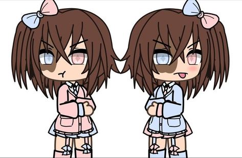 Twins Gacha Life, Free Gacha Life Oc Twins, Gacha Life Baby Outfits, Gacha Life Sleep Outfits, Gacha Base Poses Cute, Characters Inspiration Drawing, Gacha Ocs, Oc Gacha, Club Outfit Ideas