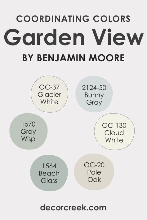 Coordinating Colors of Garden View 616 Bm Paint Colors, Gray Wisp, Foyer Colors, Pale Oak, Paint Pallet, Cedar Grove, Trim Colors, New Home Build, Build Inspiration