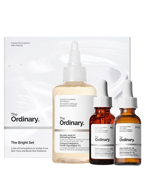 The Ordinary Skincare, Exfoliating Toner, Alpha Arbutin, Skincare Gift Set, Skin Radiance, How To Exfoliate Skin, Skin Care Gifts, Body Treatments, Glycolic Acid