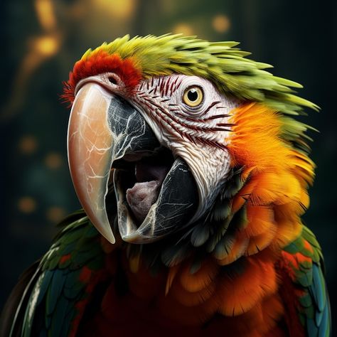 Photo a closeup parrot head shot | Premium Photo #Freepik #photo Parrot Head, Premium Photo, Parrot, Graphic Resources, Close Up, Drawings