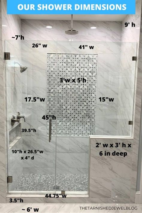 Walkin Shower Ideas Master Suite, Marble Shower Ideas, Walkin Shower Ideas No Door, Master Shower Tile Ideas, Glass Shower Ideas, Storage Ideas For Small Bathrooms, Shower Remodel Ideas, Fancy Bath, Decor Business Ideas