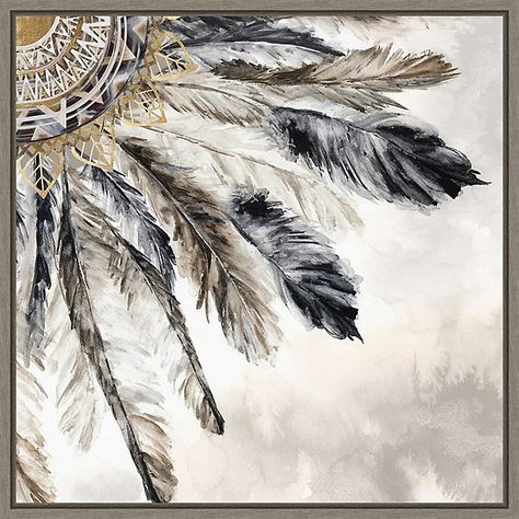 Wall Mount Decor, Floating Canvas Frame, Native American Artwork, Modern Wall Decor Art, Art Stand, Feather Painting, Art Necklaces, Feather Art, Native Art