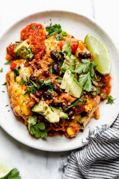 Healthy Taco Casserole (Easy and Budget Friendly) The Real Food Dietitians, Taco Hot Dish, Real Food Dieticians, Healthy Taco Casserole, Taco Hotdish, Budget Friendly Healthy Meals, Hearty Bowls, January Meals, Glucose Goddess