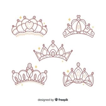 Princess Tiara Tattoo, Princess Crown Drawing, Tiara Drawing, Princess Crown Tattoos, Tiara Tattoo, Tiara Collection, Flower Girl Tiara, Rose Gold Princess, Luxury Jewelry Store