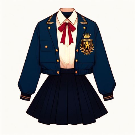 Uniform Drawing, Ravenclaw Uniform, Levi King, Astrid Clifford, Cruel King, Academy Uniforms, College Uniform, Japanese Uniform, Princess Outfit