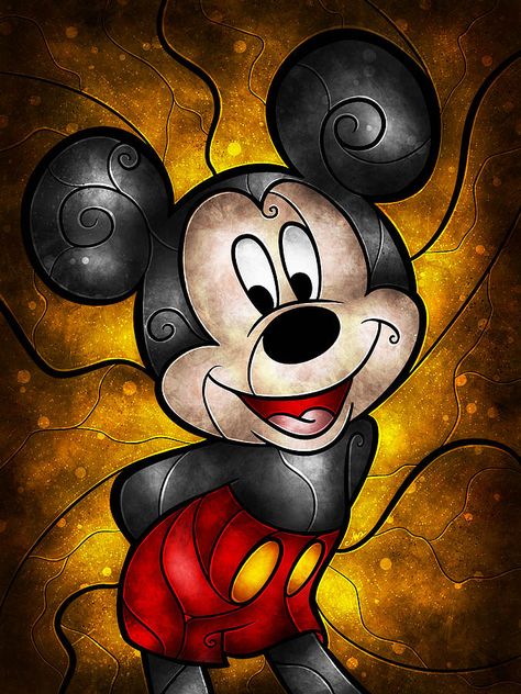 Mandie Manzano! Disney Stained Glass, Mickey Love, Mickey Mouse Art, Mickey Mouse Wallpaper, Art Disney, Mickey Mouse And Friends, Mickey Minnie Mouse, Disney Fun, Disney Pictures