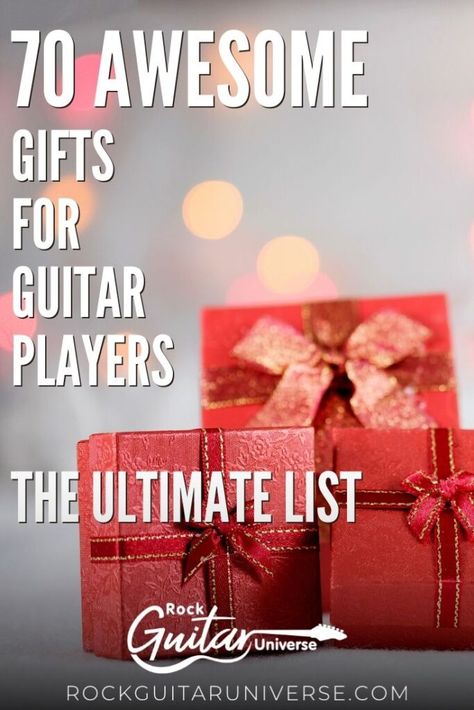 The holidays are upon us and everyone wants to give something special to their loved ones. If your loved ones happened to be a guitarist and you are not sure what to give them you can check these 70 awesome gifts for guitar players #guitar #guitarplayer #holiday Christmas Gift Ideas For Guitar Players, Gifts For A Guitar Player, Gifts For Guitar Lovers, Guitar Gift Ideas, Gifts For Guitar Players, Guitar Lover Gifts, Music Lifestyle, Guitar Pins, Guitar Gifts