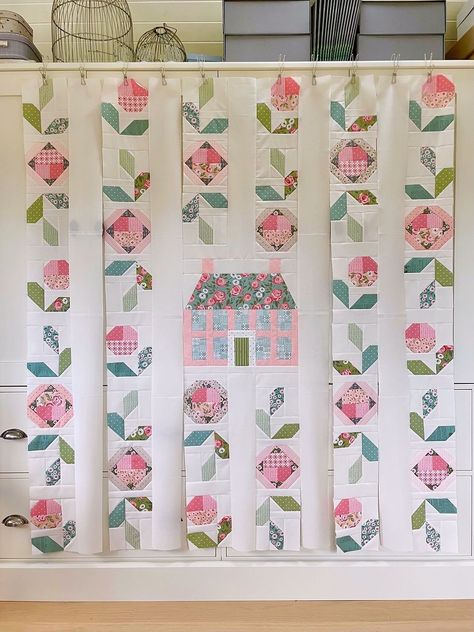 Meadow Cottage, Constance Spry, Bias Tape Maker, Cottage Quilt, Spring Quilts, Rose Quilt, Flower Quilts, Pretty Quilt, Flower Quilt