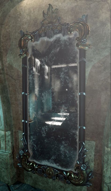 Room Full Of Mirrors Creepy, Fantasy Mirror Aesthetic, Gothic Mirror Aesthetic, Vintage Mirror Aesthetic Dark, Magic Mirror Art, Old Mirror Aesthetic, Magic Mirror Aesthetic, Mirror Aesthetic Dark, Room Of Mirrors