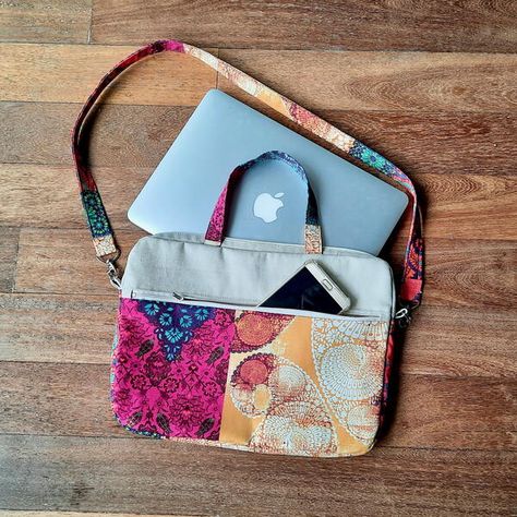 Diy Laptop Bag Pattern, Laptop Case Pattern, Diy Laptop Bag, Handmade Laptop Bag, Diy Laptop, Bag Pattern Free, Laptop Bag For Women, Tablet Bag, Tote Bags Sewing