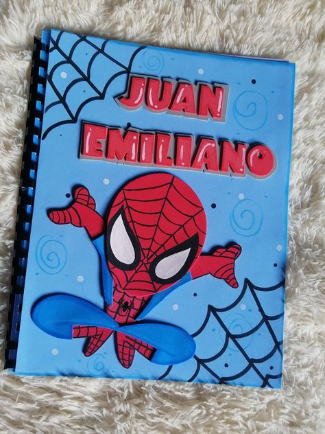 Folder Decorado, Spaider Man, Physical Activities For Kids, Happy Birthday Frame, Custom Notebooks, Kids Zone, Birthday Frames, Book Art Diy, Personalized Notebook