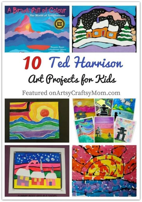 Ted Harrison thought it was a compliment that children could understand his art. That's why they'll also love these Ted Harrison Art Projects for Kids! via @artsycraftsymom Ted Harrison Art, Ted Harrison, Name Art Projects, Walnut Art, Classe D'art, Artist Project, Art Projects For Kids, Classroom Art, Easy Art Projects