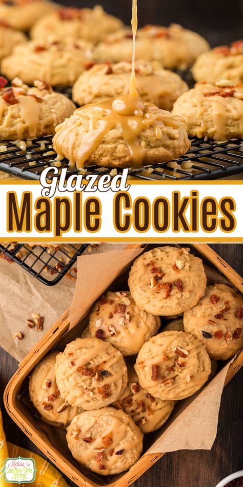 Maple Cookies Maple Glazed Cookies Cooktop Cove, Maple Snickerdoodle Cookies, Maple Oatmeal Cookies, Maple Bacon Cookies, Maple Cookies Recipe, Maple Pecan Cookies, Maple Desserts, Cookies Jar, Maple Cookies