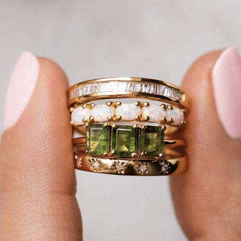 Dainty Gold Band, Eternity Diamond Band, Elizabeth Jewelry, Local Eclectic, Green Jewelry, Jewelry Lookbook, Eternity Band Diamond, Jewelry Inspo, Dream Jewelry