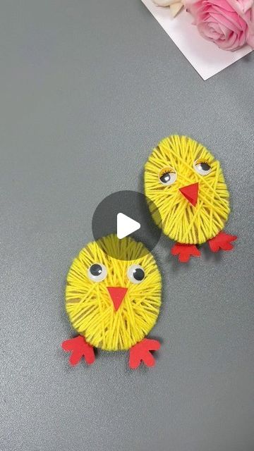 paper crafts creator | A woolen chicken suitable for kindergarten children to make. Just use the wool to make a circle

#Parent-child craft #handmadediy... | Instagram Wool Crafts For Kids, Craft Ideas Paper, Woolen Craft, Chicken Crafts, Easter Chicken, Jr High, Paper Craft Ideas, Diy Yarn Crafts, Kindergarten Crafts