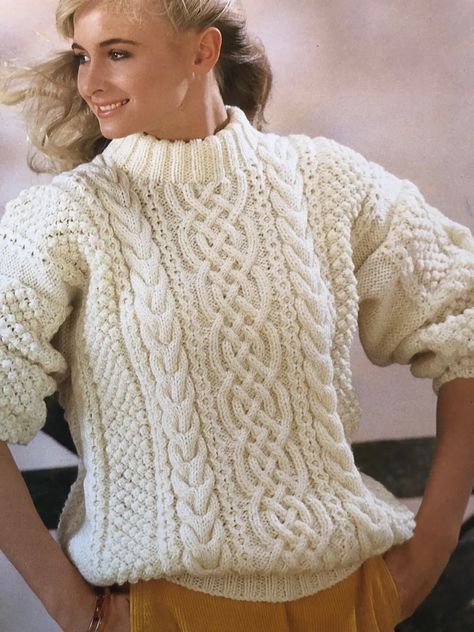 KNITTING PATTERN WOMENS LADIES CABLE KNIT ARAN JUMPER Pattern 32 - 44 "- No 340A | eBay Free Aran Knitting Patterns, Aran Knitting, Aran Jumper, A4 Envelope, Jumper Pattern, Aran Knitting Patterns, Jumper Patterns, Cable Needle, Knitting Patterns Free