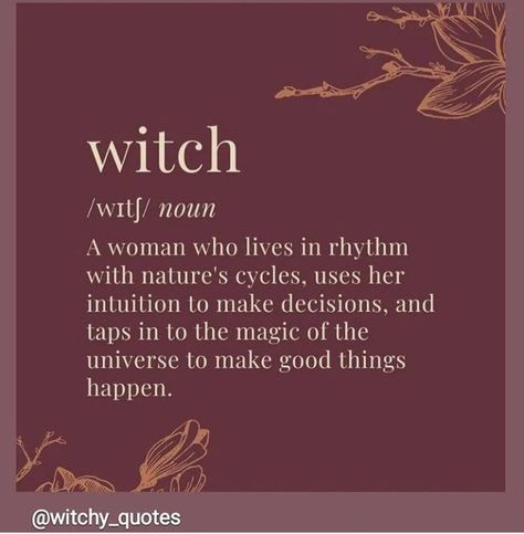 Character Definition Quotes, Fairy Witch Aesthetic, Witch Definition, Witchy Activities, Elena Salvatore, What Is A Witch, Witch Meaning, Witchcraft Quotes, Mythology Creatures