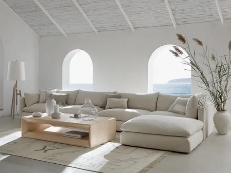 9 Inexpensive Cloud Couch Dupes That Look and Feel Like the Real Thing Rh Cloud Sofa, Cloud Couch Living Room, Rh Sofa, U Couch, Sectional Sofa Slipcovers, Deep Couch, Small Sectional Sofa, Deep Sofa, Cool Couches