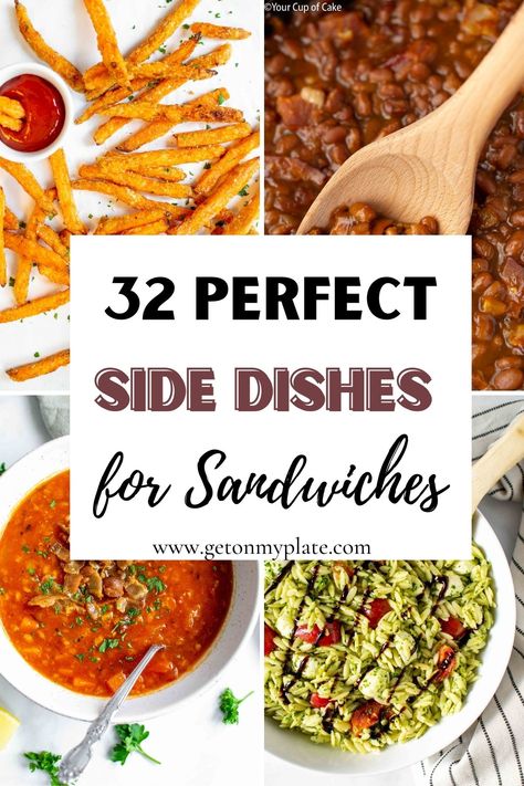 Side Dishes With Wraps, Sides With A Sandwich, Side Dishes With Sandwiches Dinners, Sides To Go With Chicken Sandwiches, Sides For Slider Sandwiches, Side For Sliders, Sides With Grilled Cheese, Healthy Sides With Sandwiches, Panini Side Dish