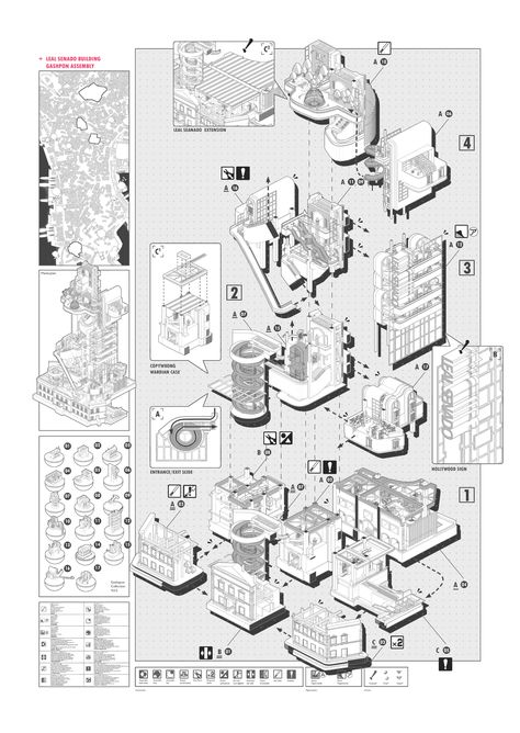 Isometric Architecture, Smout Allen, Urban Design Graphics, Architecture Panel, Architecture Presentation Board, Architecture Board, Architecture Collage, Isometric Art, Concept Diagram