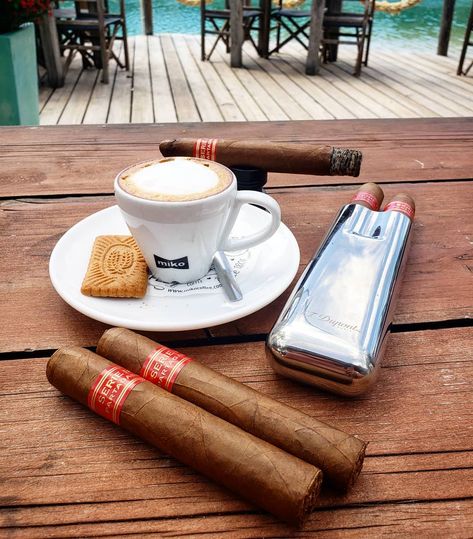 Cigars Aesthetic, Partagas Cigars, Louis Xiii Cognac, Dream Building, Espresso Macchiato, Instagram Breakfast, Double Espresso, Cuban Cigars, Pipes And Cigars