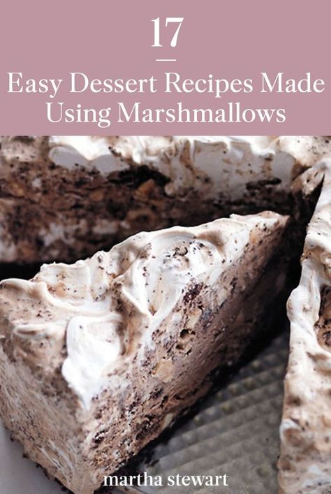 Recipes Using Marshmallows Simple, Deserts With Marshmallow, Marshmallow Cream Recipes Desserts, Uses For Marshmallows, Desserts That Use Marshmallows, Recipes For Marshmallows, Recipes That Use Marshmallows, Marshmallow Baking Recipes, Marshmallow Ideas Desserts