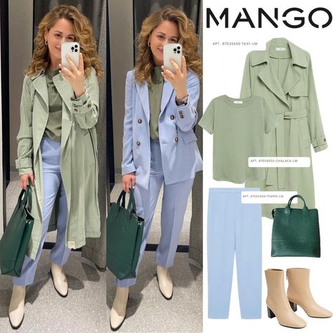 Sky Blue Pants Outfit, Blue Pants Outfit, Formal Winter Outfits, Dynasty Outfits, Colour Combinations Fashion, Color Combos Outfit, Color Combinations For Clothes, Classic Style Outfits, Business Outfits Women