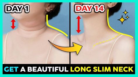 How To Get Rid Of Lose Skin On Neck, Neck Fold Exercise, Exercise For Slim Neck, How To Slim Your Neck, Neck Line Remove Exercise, Collarbone And Neck Workout, Neck Slim Exercise, Neck Thinning Exercises, Neck Long Exercise