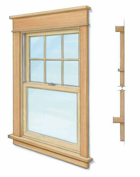 Interior casings are the finishing trim to a window installation, but the profiles are often coordinated with baseboards and door moldings so the room has a cohesive look. Craftsman Window Casing, Craftsman Interior Trim, Door Trim Ideas Interior, Craftsman Trim Window, Craftsman Style Window Trim, Window Trim Styles, Craftsman Molding, Craftsman Style Windows, Craftsman Style Trim