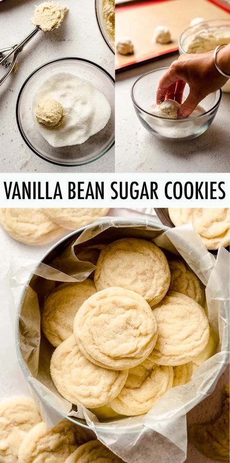 Vanilla Bean Cookies, Soft And Chewy Sugar Cookies, Bean Cookies, Vanilla Bean Sugar, Eating Too Much, Cookies Sugar, Chewy Sugar Cookies, Vanilla Flavor, Dessert Dips