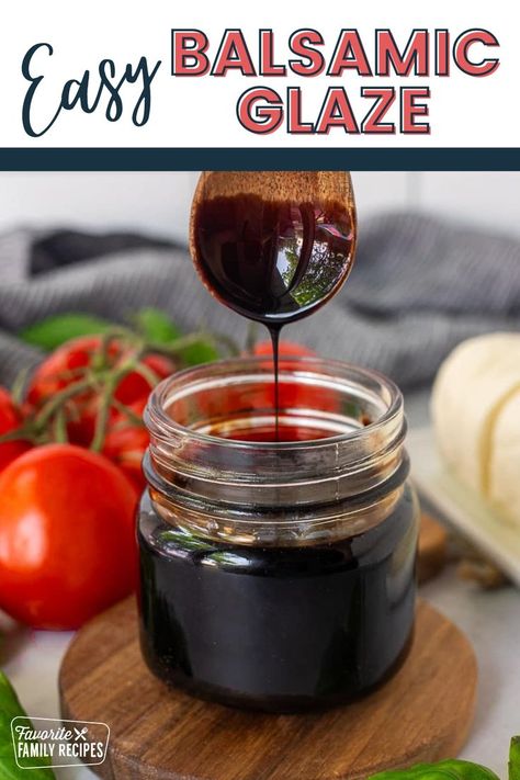 This easy balsamic glaze is made with just two simple ingredients. This balsamic reduction is one of those things that I put on just about everything. The sweet, bold flavor brings life to so many dishes. At any given time, you can always find a jar of it in my fridge. Yummy Bowl, Balsamic Glaze Recipes, Easter Sides, Complicated Recipes, Arugula Salad Recipes, Condiment Recipes, Balsamic Reduction, Bowl Recipes, Homemade Dressing