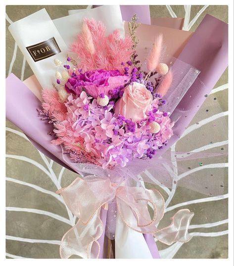 Purple Dried Flowers, Dried Flowers Bouquet, Flower Boquet, Dried Floral, Dried Flower Bouquet, Pink And Purple, Flowers Bouquet, Dried Flowers, Floral Arrangements